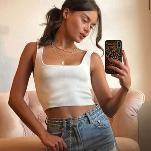 Glassons square neck crop tank